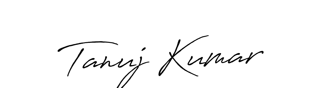 Make a beautiful signature design for name Tanuj Kumar. With this signature (Antro_Vectra_Bolder) style, you can create a handwritten signature for free. Tanuj Kumar signature style 7 images and pictures png