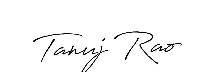 Make a beautiful signature design for name Tanuj Rao. With this signature (Antro_Vectra_Bolder) style, you can create a handwritten signature for free. Tanuj Rao signature style 7 images and pictures png