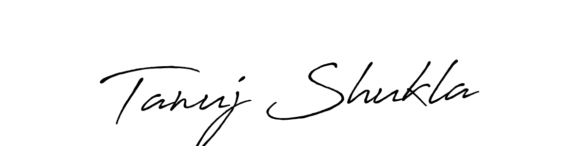 Create a beautiful signature design for name Tanuj Shukla. With this signature (Antro_Vectra_Bolder) fonts, you can make a handwritten signature for free. Tanuj Shukla signature style 7 images and pictures png