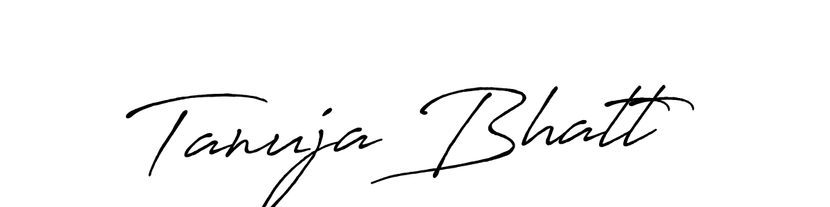 It looks lik you need a new signature style for name Tanuja Bhatt. Design unique handwritten (Antro_Vectra_Bolder) signature with our free signature maker in just a few clicks. Tanuja Bhatt signature style 7 images and pictures png