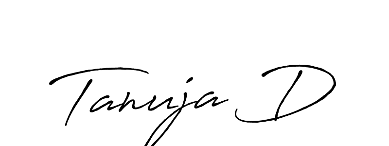 Design your own signature with our free online signature maker. With this signature software, you can create a handwritten (Antro_Vectra_Bolder) signature for name Tanuja D. Tanuja D signature style 7 images and pictures png