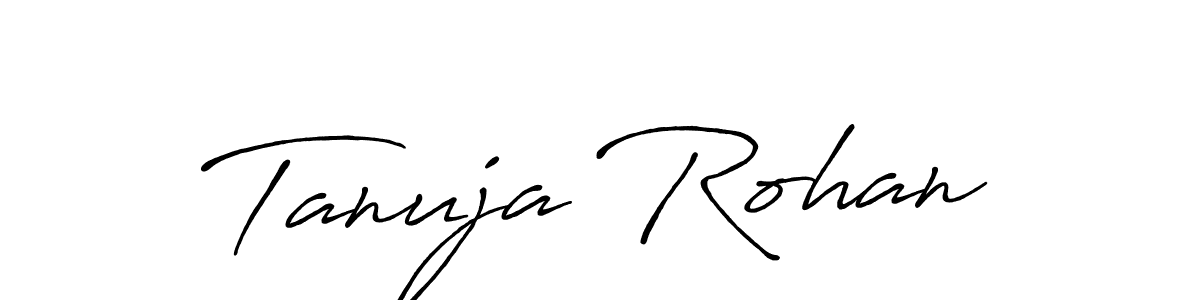 How to Draw Tanuja Rohan signature style? Antro_Vectra_Bolder is a latest design signature styles for name Tanuja Rohan. Tanuja Rohan signature style 7 images and pictures png