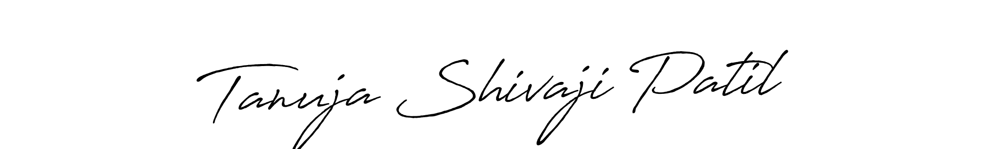 You should practise on your own different ways (Antro_Vectra_Bolder) to write your name (Tanuja Shivaji Patil) in signature. don't let someone else do it for you. Tanuja Shivaji Patil signature style 7 images and pictures png