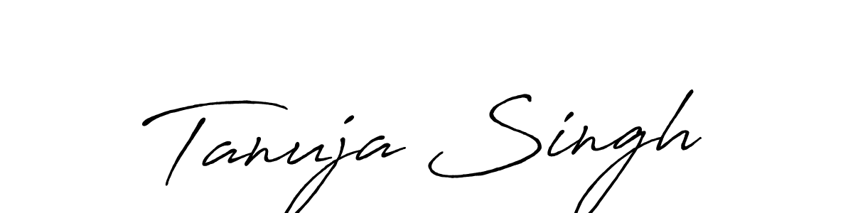 Also we have Tanuja Singh name is the best signature style. Create professional handwritten signature collection using Antro_Vectra_Bolder autograph style. Tanuja Singh signature style 7 images and pictures png