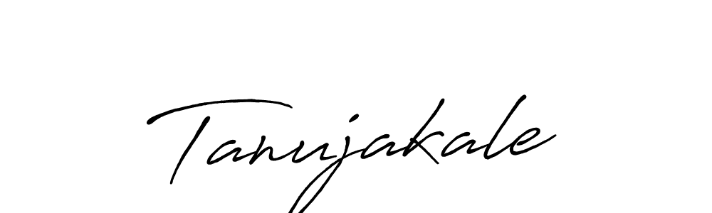 How to make Tanujakale name signature. Use Antro_Vectra_Bolder style for creating short signs online. This is the latest handwritten sign. Tanujakale signature style 7 images and pictures png