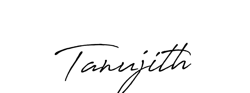 The best way (Antro_Vectra_Bolder) to make a short signature is to pick only two or three words in your name. The name Tanujith include a total of six letters. For converting this name. Tanujith signature style 7 images and pictures png