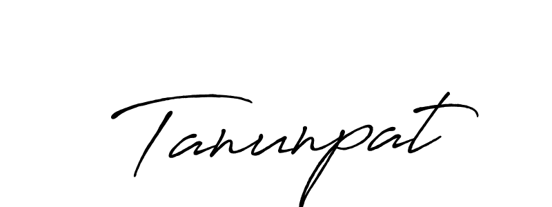 Use a signature maker to create a handwritten signature online. With this signature software, you can design (Antro_Vectra_Bolder) your own signature for name Tanunpat. Tanunpat signature style 7 images and pictures png