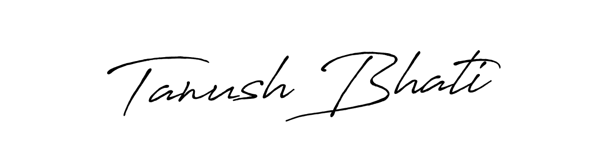 Create a beautiful signature design for name Tanush Bhati. With this signature (Antro_Vectra_Bolder) fonts, you can make a handwritten signature for free. Tanush Bhati signature style 7 images and pictures png