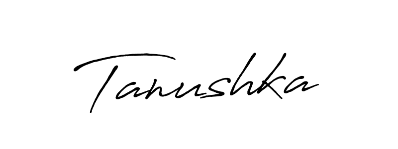 Create a beautiful signature design for name Tanushka. With this signature (Antro_Vectra_Bolder) fonts, you can make a handwritten signature for free. Tanushka signature style 7 images and pictures png