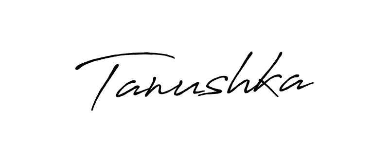 Create a beautiful signature design for name Tanushka. With this signature (Antro_Vectra_Bolder) fonts, you can make a handwritten signature for free. Tanushka signature style 7 images and pictures png