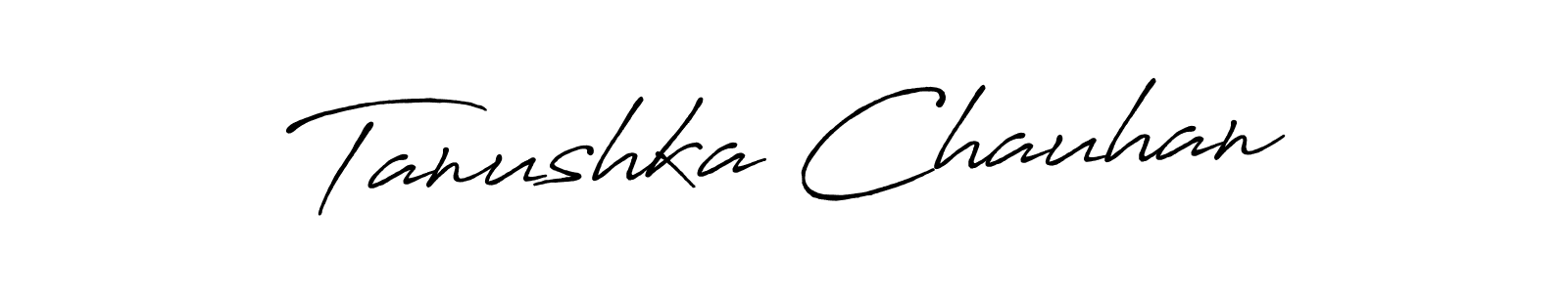 How to make Tanushka Chauhan signature? Antro_Vectra_Bolder is a professional autograph style. Create handwritten signature for Tanushka Chauhan name. Tanushka Chauhan signature style 7 images and pictures png