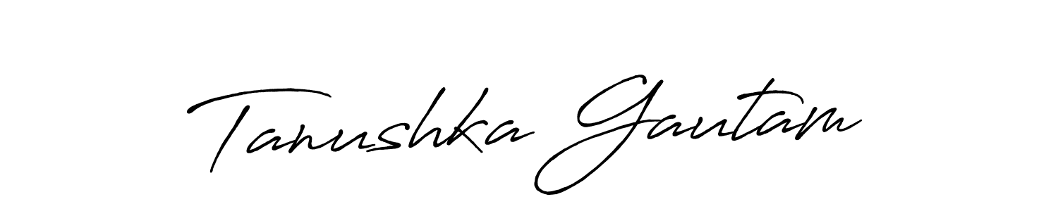 if you are searching for the best signature style for your name Tanushka Gautam. so please give up your signature search. here we have designed multiple signature styles  using Antro_Vectra_Bolder. Tanushka Gautam signature style 7 images and pictures png