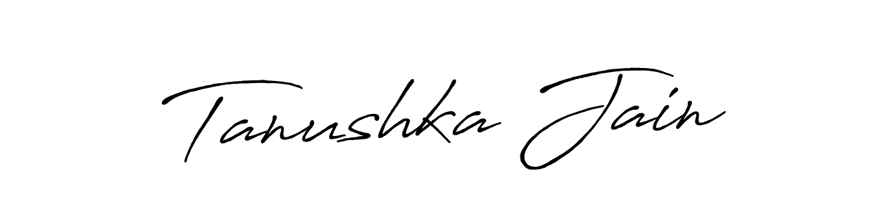 Once you've used our free online signature maker to create your best signature Antro_Vectra_Bolder style, it's time to enjoy all of the benefits that Tanushka Jain name signing documents. Tanushka Jain signature style 7 images and pictures png