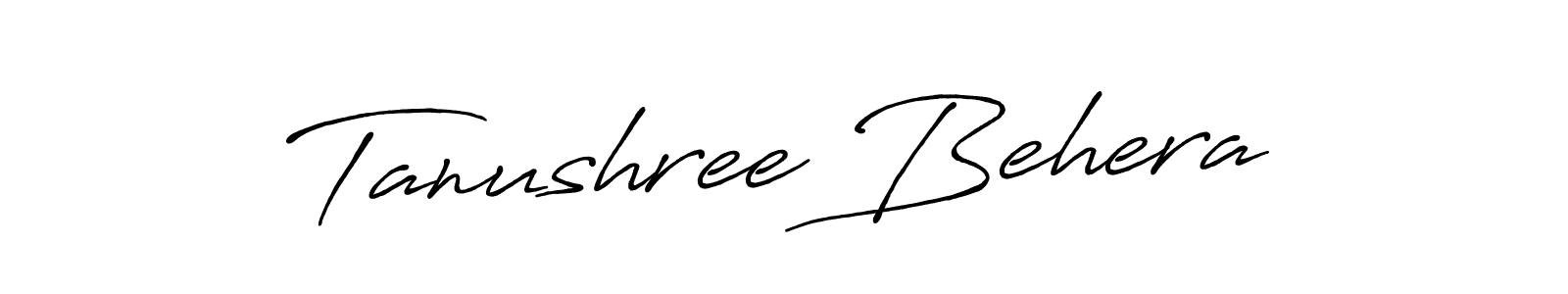 Design your own signature with our free online signature maker. With this signature software, you can create a handwritten (Antro_Vectra_Bolder) signature for name Tanushree Behera. Tanushree Behera signature style 7 images and pictures png