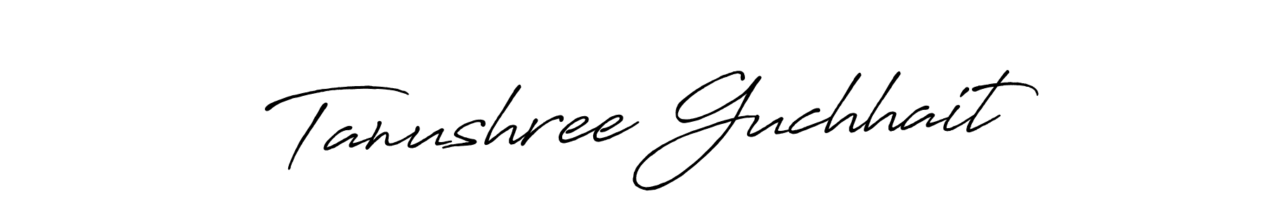 This is the best signature style for the Tanushree Guchhait name. Also you like these signature font (Antro_Vectra_Bolder). Mix name signature. Tanushree Guchhait signature style 7 images and pictures png