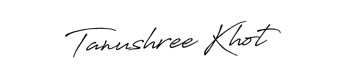 Make a beautiful signature design for name Tanushree Khot. With this signature (Antro_Vectra_Bolder) style, you can create a handwritten signature for free. Tanushree Khot signature style 7 images and pictures png