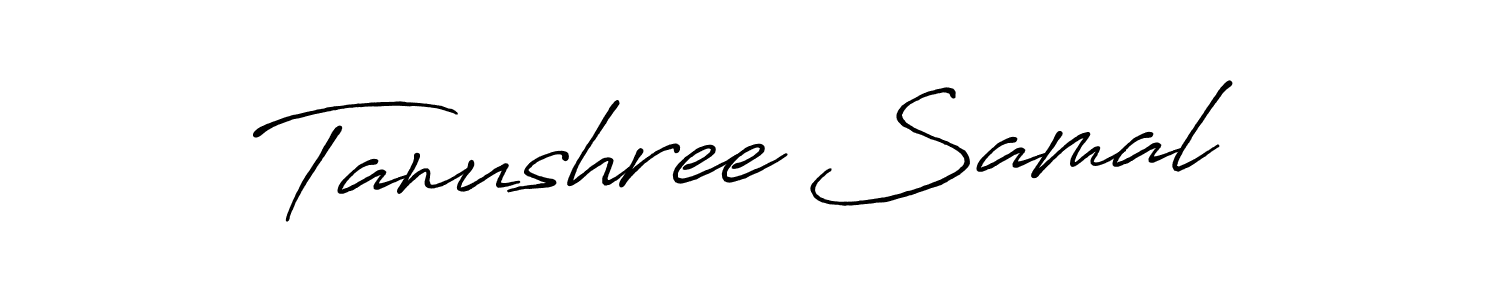 Make a beautiful signature design for name Tanushree Samal. With this signature (Antro_Vectra_Bolder) style, you can create a handwritten signature for free. Tanushree Samal signature style 7 images and pictures png