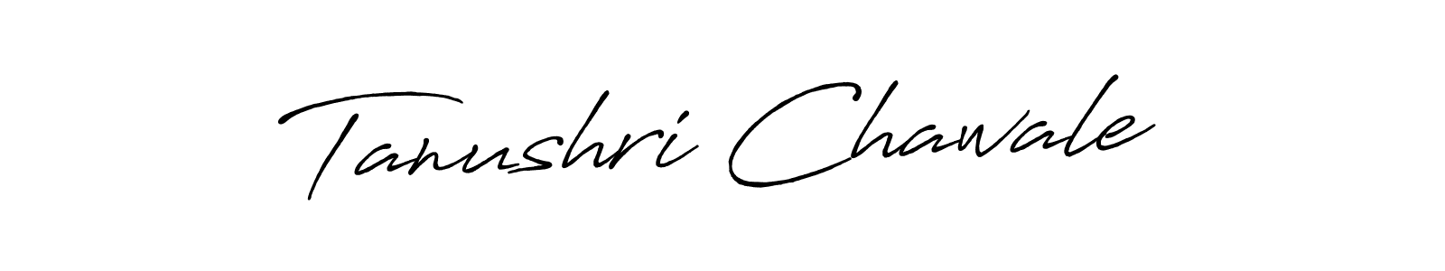 Create a beautiful signature design for name Tanushri Chawale. With this signature (Antro_Vectra_Bolder) fonts, you can make a handwritten signature for free. Tanushri Chawale signature style 7 images and pictures png