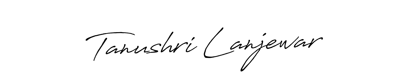 How to make Tanushri Lanjewar signature? Antro_Vectra_Bolder is a professional autograph style. Create handwritten signature for Tanushri Lanjewar name. Tanushri Lanjewar signature style 7 images and pictures png