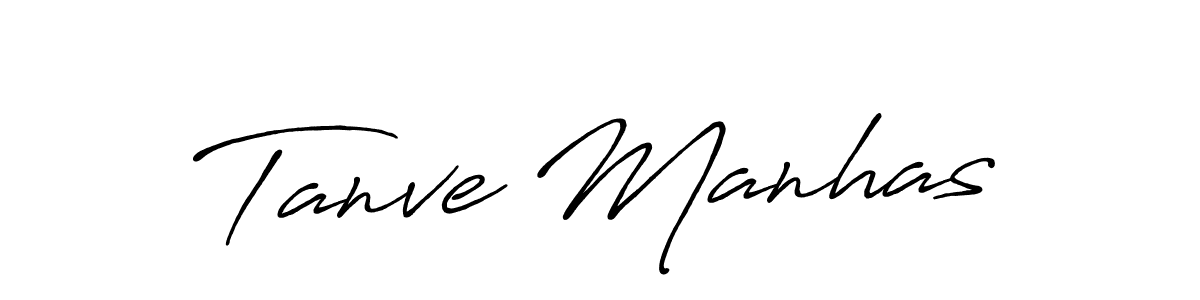 Create a beautiful signature design for name Tanve Manhas. With this signature (Antro_Vectra_Bolder) fonts, you can make a handwritten signature for free. Tanve Manhas signature style 7 images and pictures png