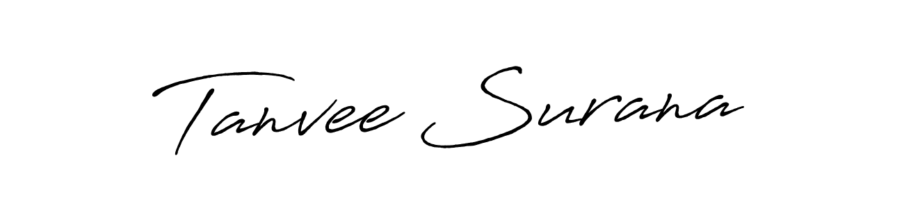 Also we have Tanvee Surana name is the best signature style. Create professional handwritten signature collection using Antro_Vectra_Bolder autograph style. Tanvee Surana signature style 7 images and pictures png