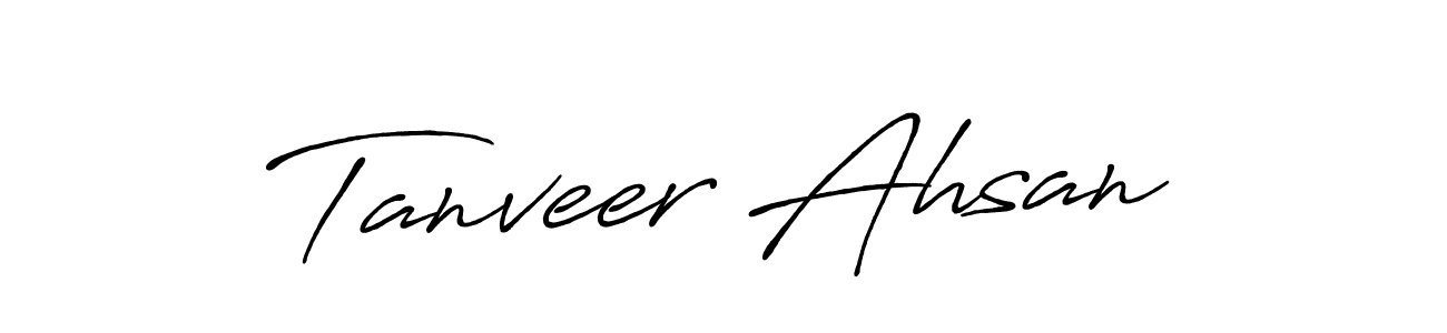 Design your own signature with our free online signature maker. With this signature software, you can create a handwritten (Antro_Vectra_Bolder) signature for name Tanveer Ahsan. Tanveer Ahsan signature style 7 images and pictures png