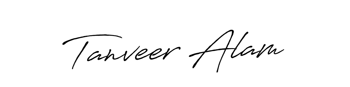 Design your own signature with our free online signature maker. With this signature software, you can create a handwritten (Antro_Vectra_Bolder) signature for name Tanveer Alam. Tanveer Alam signature style 7 images and pictures png