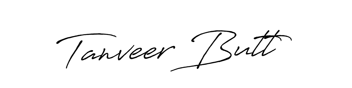 Tanveer Butt stylish signature style. Best Handwritten Sign (Antro_Vectra_Bolder) for my name. Handwritten Signature Collection Ideas for my name Tanveer Butt. Tanveer Butt signature style 7 images and pictures png