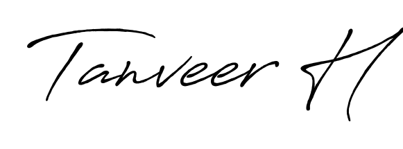 You can use this online signature creator to create a handwritten signature for the name Tanveer H. This is the best online autograph maker. Tanveer H signature style 7 images and pictures png