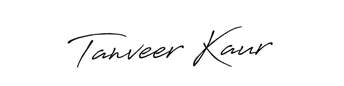 Design your own signature with our free online signature maker. With this signature software, you can create a handwritten (Antro_Vectra_Bolder) signature for name Tanveer Kaur. Tanveer Kaur signature style 7 images and pictures png