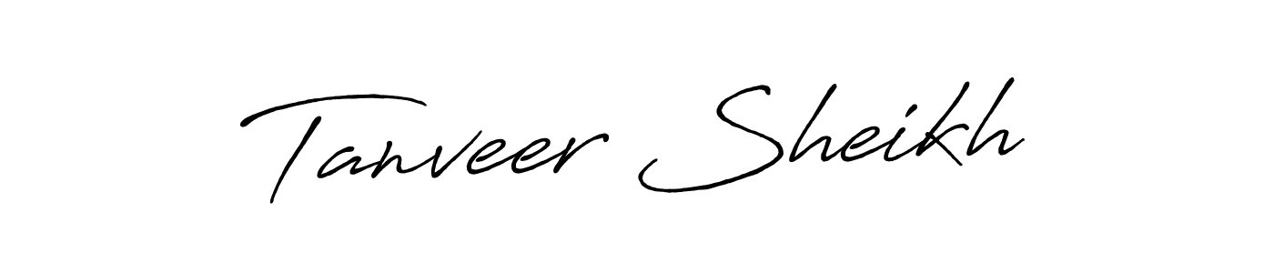 Antro_Vectra_Bolder is a professional signature style that is perfect for those who want to add a touch of class to their signature. It is also a great choice for those who want to make their signature more unique. Get Tanveer Sheikh name to fancy signature for free. Tanveer Sheikh signature style 7 images and pictures png