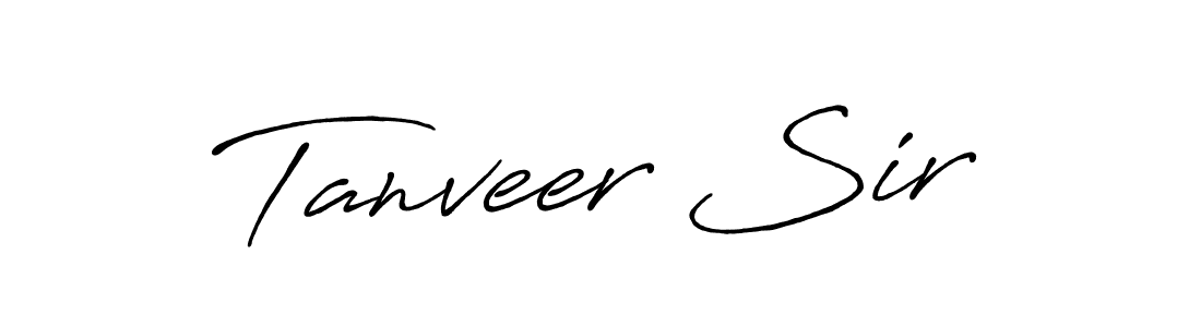 Tanveer Sir stylish signature style. Best Handwritten Sign (Antro_Vectra_Bolder) for my name. Handwritten Signature Collection Ideas for my name Tanveer Sir. Tanveer Sir signature style 7 images and pictures png