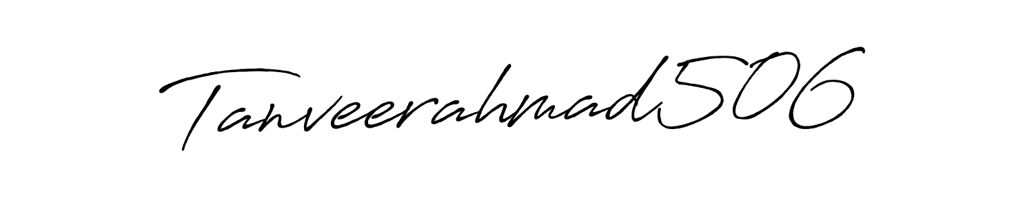 How to make Tanveerahmad506 signature? Antro_Vectra_Bolder is a professional autograph style. Create handwritten signature for Tanveerahmad506 name. Tanveerahmad506 signature style 7 images and pictures png