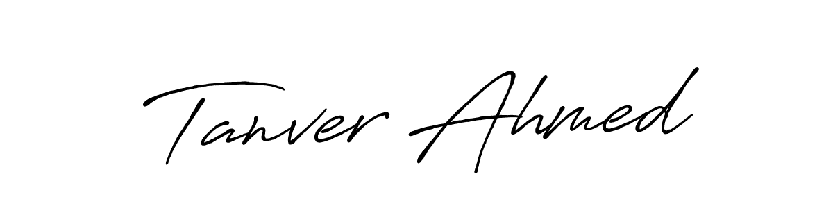 Also we have Tanver Ahmed name is the best signature style. Create professional handwritten signature collection using Antro_Vectra_Bolder autograph style. Tanver Ahmed signature style 7 images and pictures png