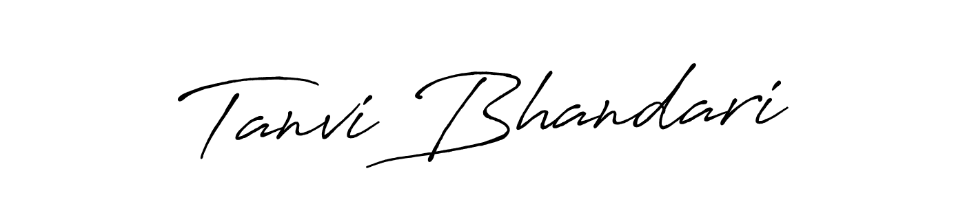 Design your own signature with our free online signature maker. With this signature software, you can create a handwritten (Antro_Vectra_Bolder) signature for name Tanvi Bhandari. Tanvi Bhandari signature style 7 images and pictures png