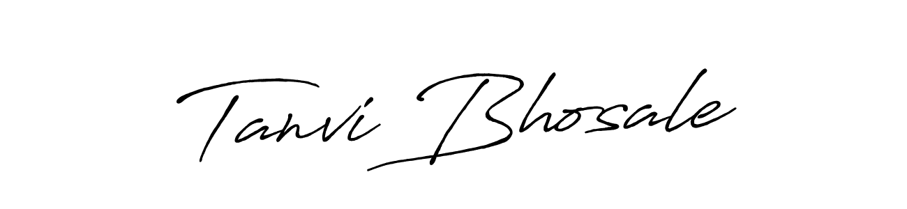 Use a signature maker to create a handwritten signature online. With this signature software, you can design (Antro_Vectra_Bolder) your own signature for name Tanvi Bhosale. Tanvi Bhosale signature style 7 images and pictures png