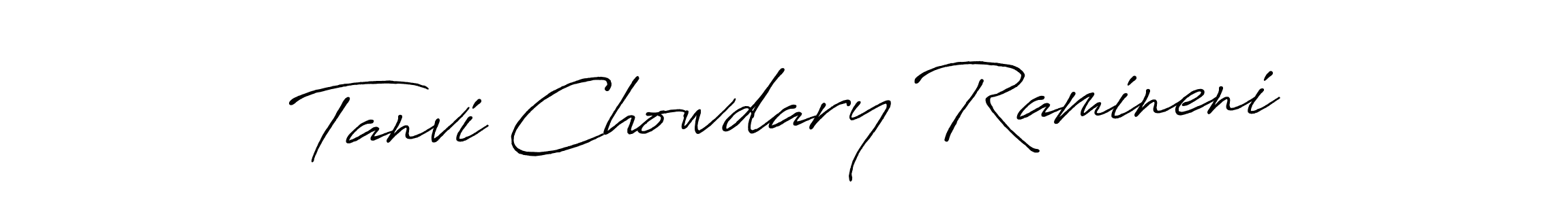 Also we have Tanvi Chowdary Ramineni name is the best signature style. Create professional handwritten signature collection using Antro_Vectra_Bolder autograph style. Tanvi Chowdary Ramineni signature style 7 images and pictures png