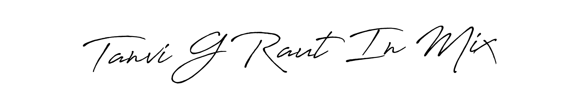 Create a beautiful signature design for name Tanvi G Raut In Mix. With this signature (Antro_Vectra_Bolder) fonts, you can make a handwritten signature for free. Tanvi G Raut In Mix signature style 7 images and pictures png