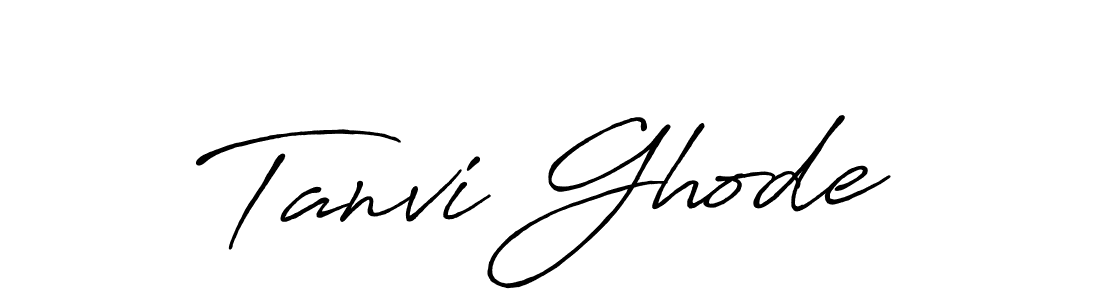 How to make Tanvi Ghode name signature. Use Antro_Vectra_Bolder style for creating short signs online. This is the latest handwritten sign. Tanvi Ghode signature style 7 images and pictures png