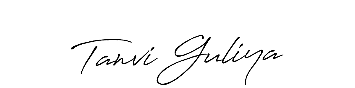 How to Draw Tanvi Guliya signature style? Antro_Vectra_Bolder is a latest design signature styles for name Tanvi Guliya. Tanvi Guliya signature style 7 images and pictures png