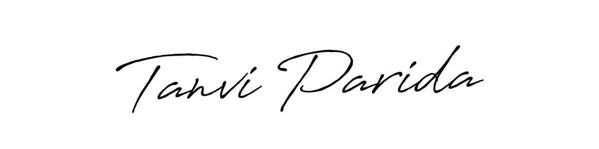 How to Draw Tanvi Parida signature style? Antro_Vectra_Bolder is a latest design signature styles for name Tanvi Parida. Tanvi Parida signature style 7 images and pictures png