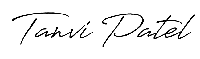 Express your personality with a custom Tanvi Patel signature crafted with Antro_Vectra_Bolder typography. Free transparent PNG download available. Tanvi Patel signature style 7 images and pictures png
