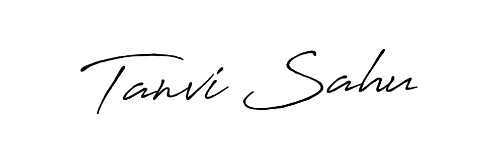 Create a beautiful signature design for name Tanvi Sahu. With this signature (Antro_Vectra_Bolder) fonts, you can make a handwritten signature for free. Tanvi Sahu signature style 7 images and pictures png