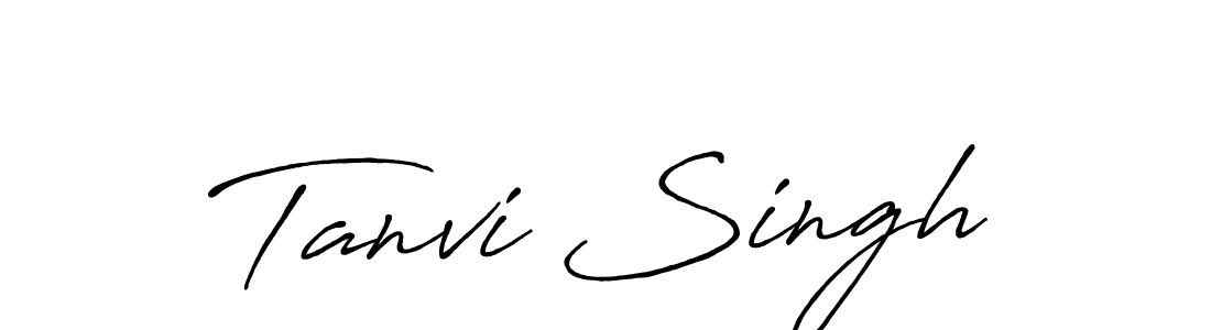Design your own signature with our free online signature maker. With this signature software, you can create a handwritten (Antro_Vectra_Bolder) signature for name Tanvi Singh. Tanvi Singh signature style 7 images and pictures png