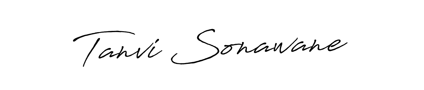 How to make Tanvi Sonawane signature? Antro_Vectra_Bolder is a professional autograph style. Create handwritten signature for Tanvi Sonawane name. Tanvi Sonawane signature style 7 images and pictures png