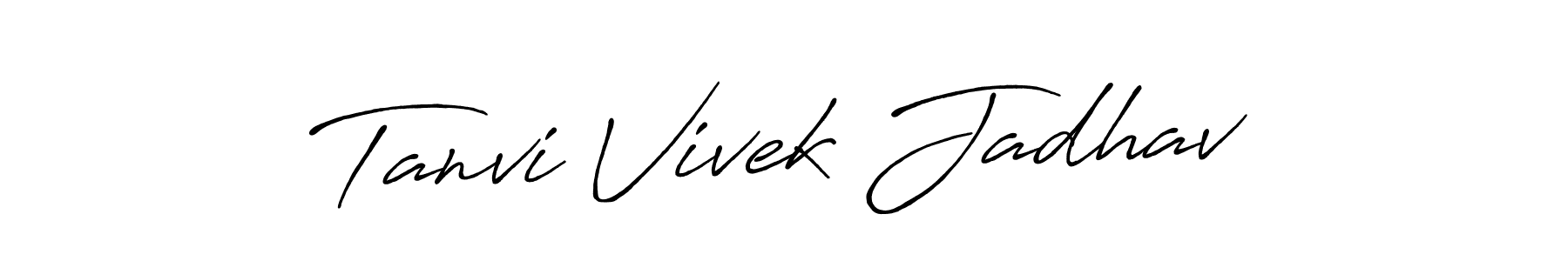 Use a signature maker to create a handwritten signature online. With this signature software, you can design (Antro_Vectra_Bolder) your own signature for name Tanvi Vivek Jadhav. Tanvi Vivek Jadhav signature style 7 images and pictures png