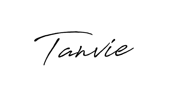 Make a beautiful signature design for name Tanvie. With this signature (Antro_Vectra_Bolder) style, you can create a handwritten signature for free. Tanvie signature style 7 images and pictures png