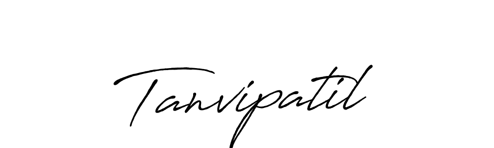 Use a signature maker to create a handwritten signature online. With this signature software, you can design (Antro_Vectra_Bolder) your own signature for name Tanvipatil. Tanvipatil signature style 7 images and pictures png