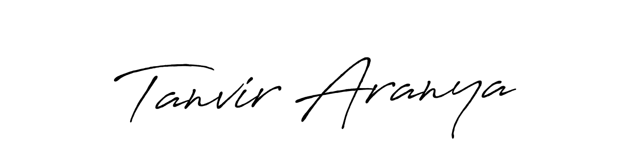 Create a beautiful signature design for name Tanvir Aranya. With this signature (Antro_Vectra_Bolder) fonts, you can make a handwritten signature for free. Tanvir Aranya signature style 7 images and pictures png