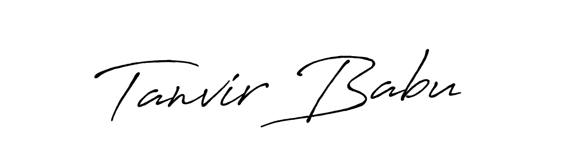 How to make Tanvir Babu name signature. Use Antro_Vectra_Bolder style for creating short signs online. This is the latest handwritten sign. Tanvir Babu signature style 7 images and pictures png